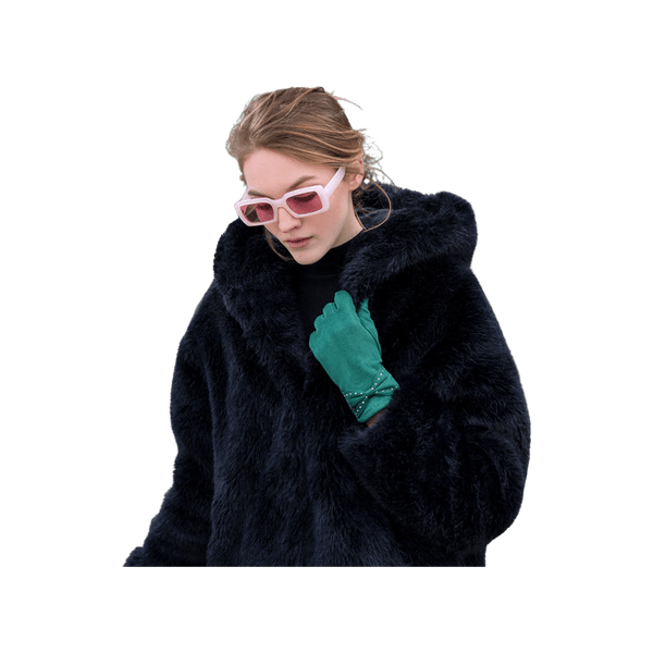 Dents Touchscreen Faux Suede Gloves