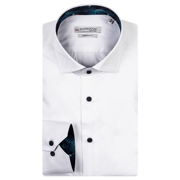 Giordano Trimmed Plain Long Sleeve Shirt