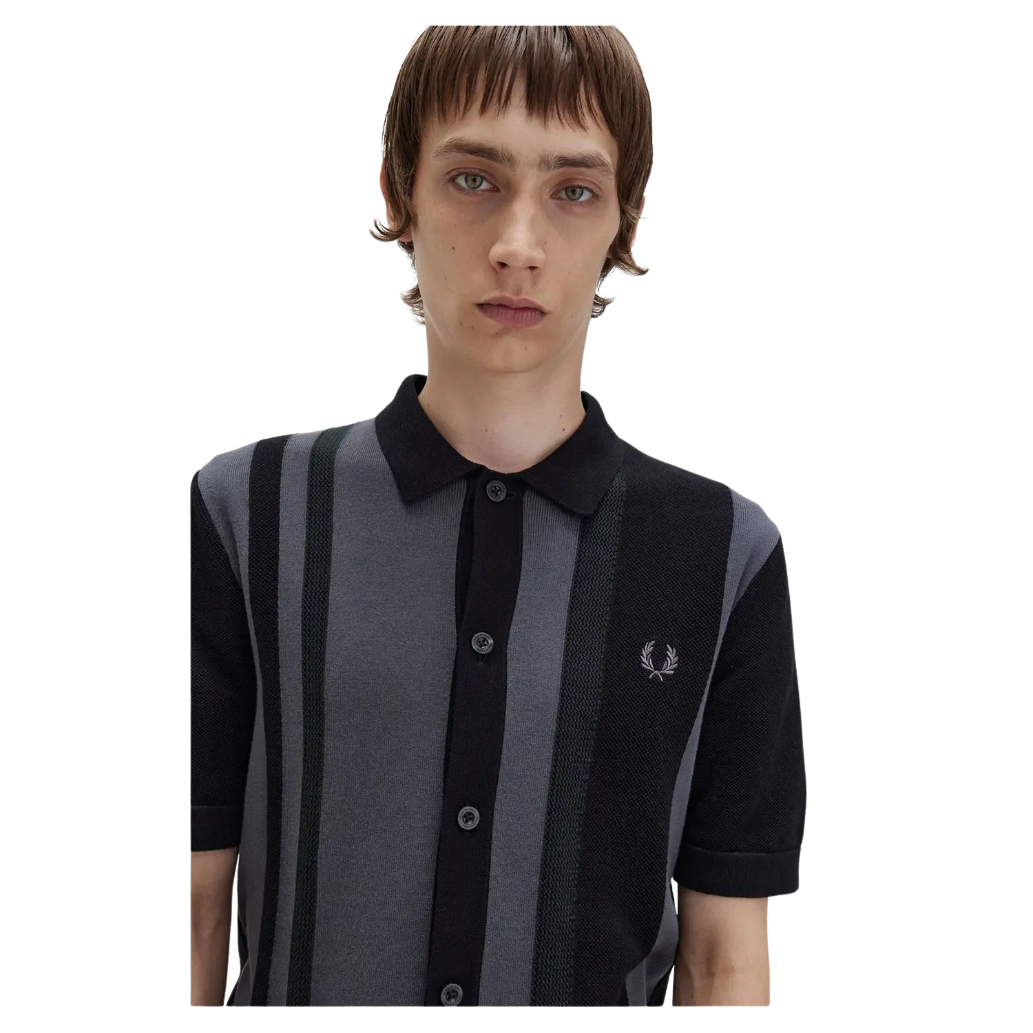 Fred Perry Striped Knitted Shirt For Men Coes