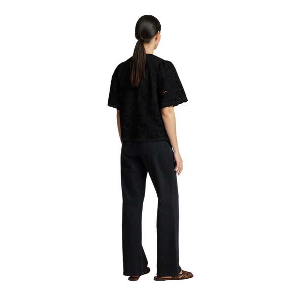 Selected Femme Dahlia Short Sleeve Broderie Shirt