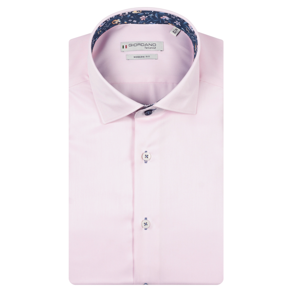 Giordano Plain Shirt With Floral Liberty Fabric Trim