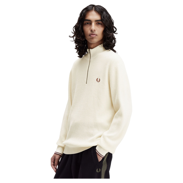 Fred Perry Waffle Stich Half Zip Jumper