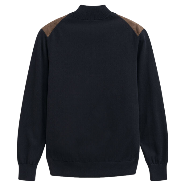 Bugatti Suede Front Zip Cardigan