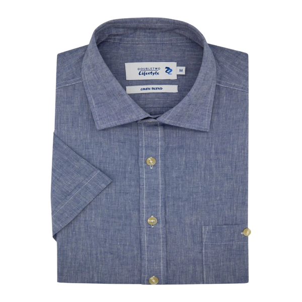 Double Two Linen/Cotton Short Sleeve Shirt