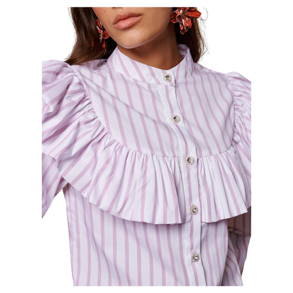 Sister Jane Solene Stripe Ruffle Blouse
