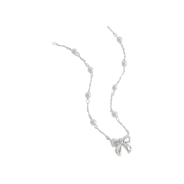 Estella Bartlett Pearl & Bow Chain Necklace