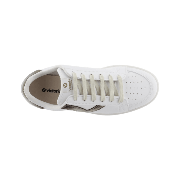 Victoria Shoes Madrid Faux Leather & Metallic Trainers for Women