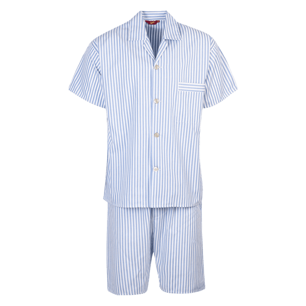 Christopher James Short Pyjama Set in Blue