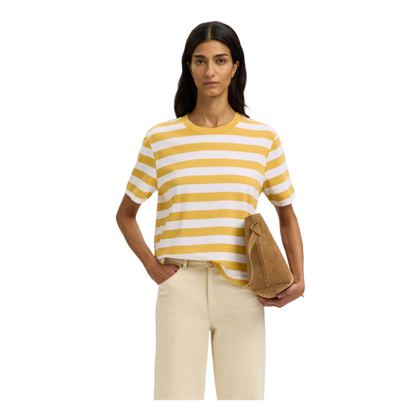 Selected Essential Short Sleeve Striped Boxy Tee