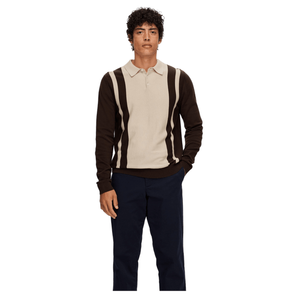 Selected Mattis Long Sleeve Knit Polo