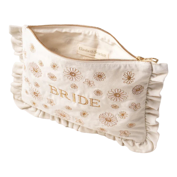 Elizabeth Scarlett Daisy Dream Bride Velvet Frill Pouch
