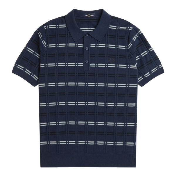 Fred Perry Rib Knitted Polo Shirt