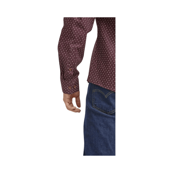 Double Two Print Long Sleeve Shirt for Men