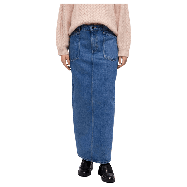 Object Thylane Long Denim Pencil Skirt