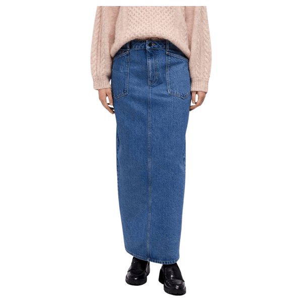 Object Thylane Long Denim Pencil Skirt for Women