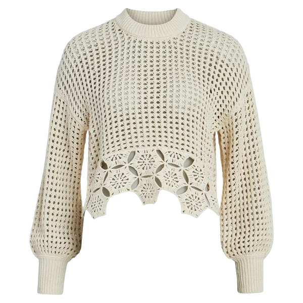 Object Carome Long Sleeve Crocheted Jumper for Women
