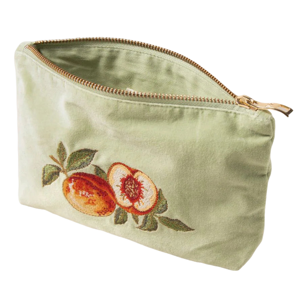 Elizabeth Scarlett Summer Peach Velvet Mini Pouch