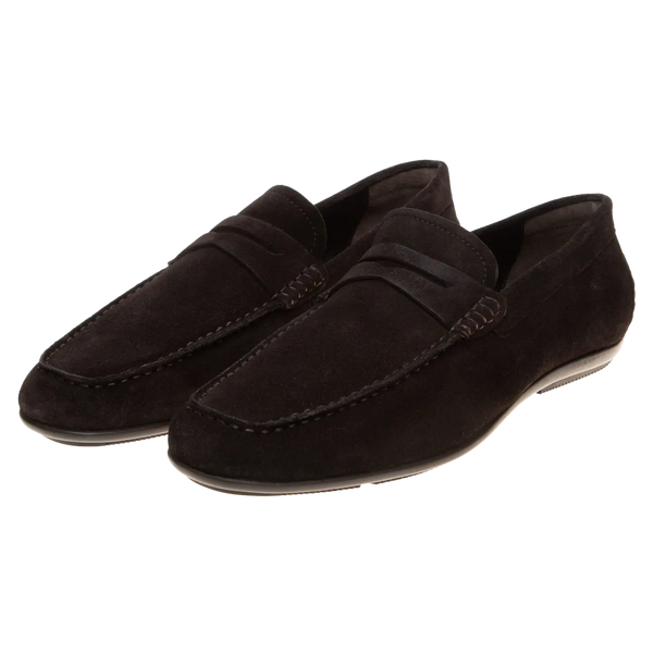 John White Monaco Suede Penny Driver Moccasin Loafer Shoe