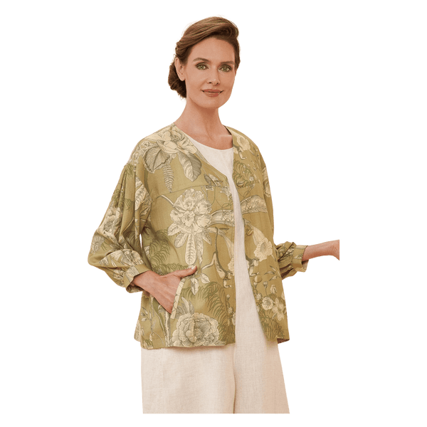 Powder Toile Puff Sleeve Jacket