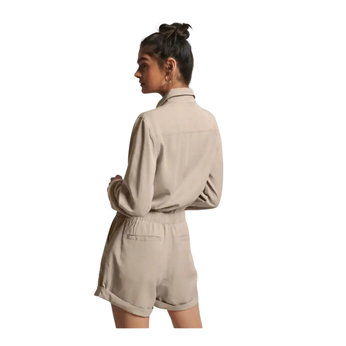 Superdry Vintage Inspired Long Sleeve Military Playsuit