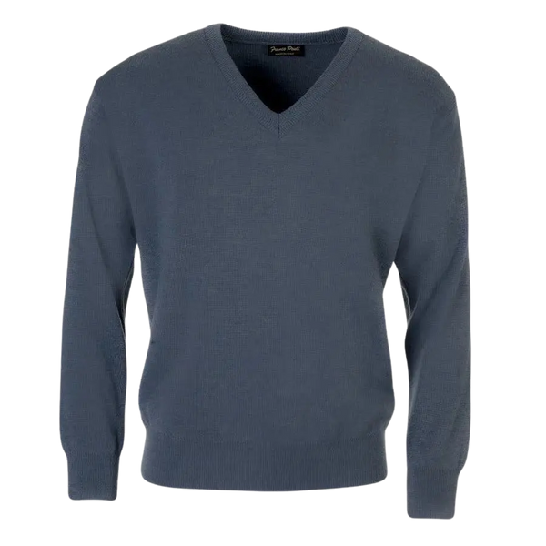 Franco Ponti V Neck Sweater K01 in Denim