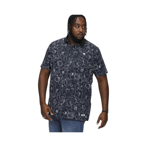Duke Roland Abstract Floral Print Polo Shirt