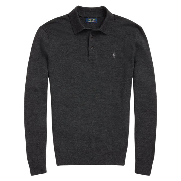 Polo Ralph Lauren Washable Wool Long Sleeve Polo Shirt