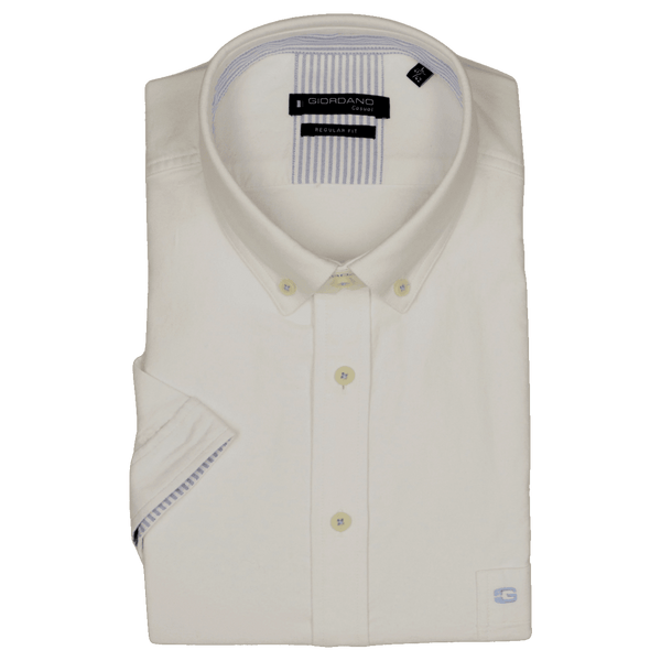 Giordano Short Sleeve Oxford Shirt With Trim