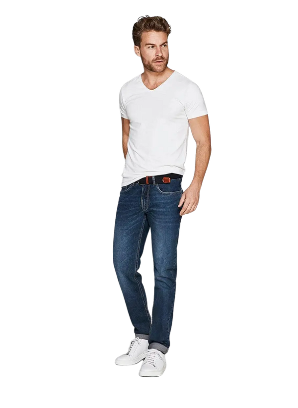 Sunwill Super Stretch Fitted Jean for Men in Mid Wash