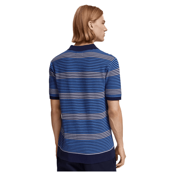 Scotch & Soda Structured Stripe Knitted Polo