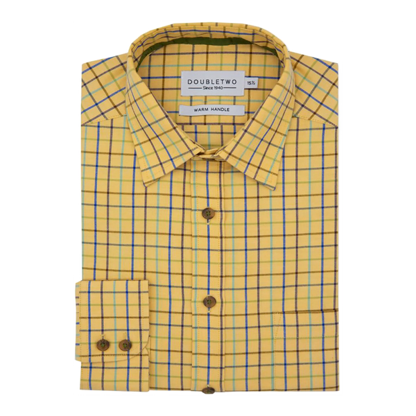Double Two Long Sleeve Country Check Shirt for Men
