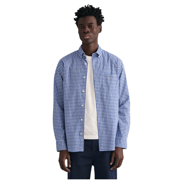 GANT Regular Fit Poplin Gingham Shirt for Men