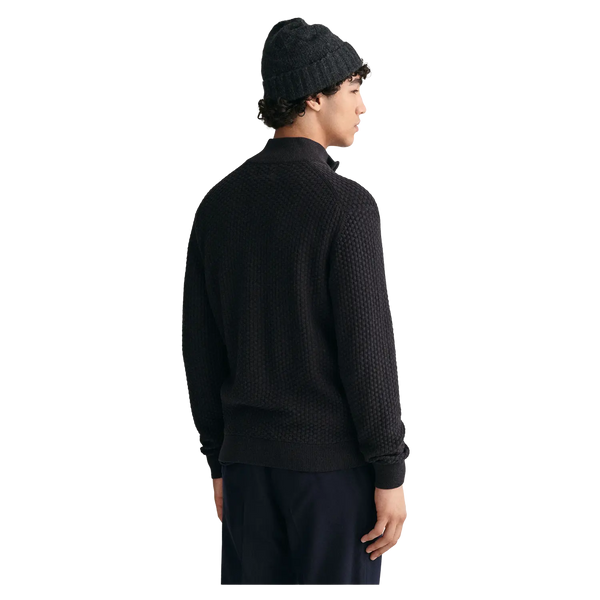 GANT Cotton Texture Zip Cardigan