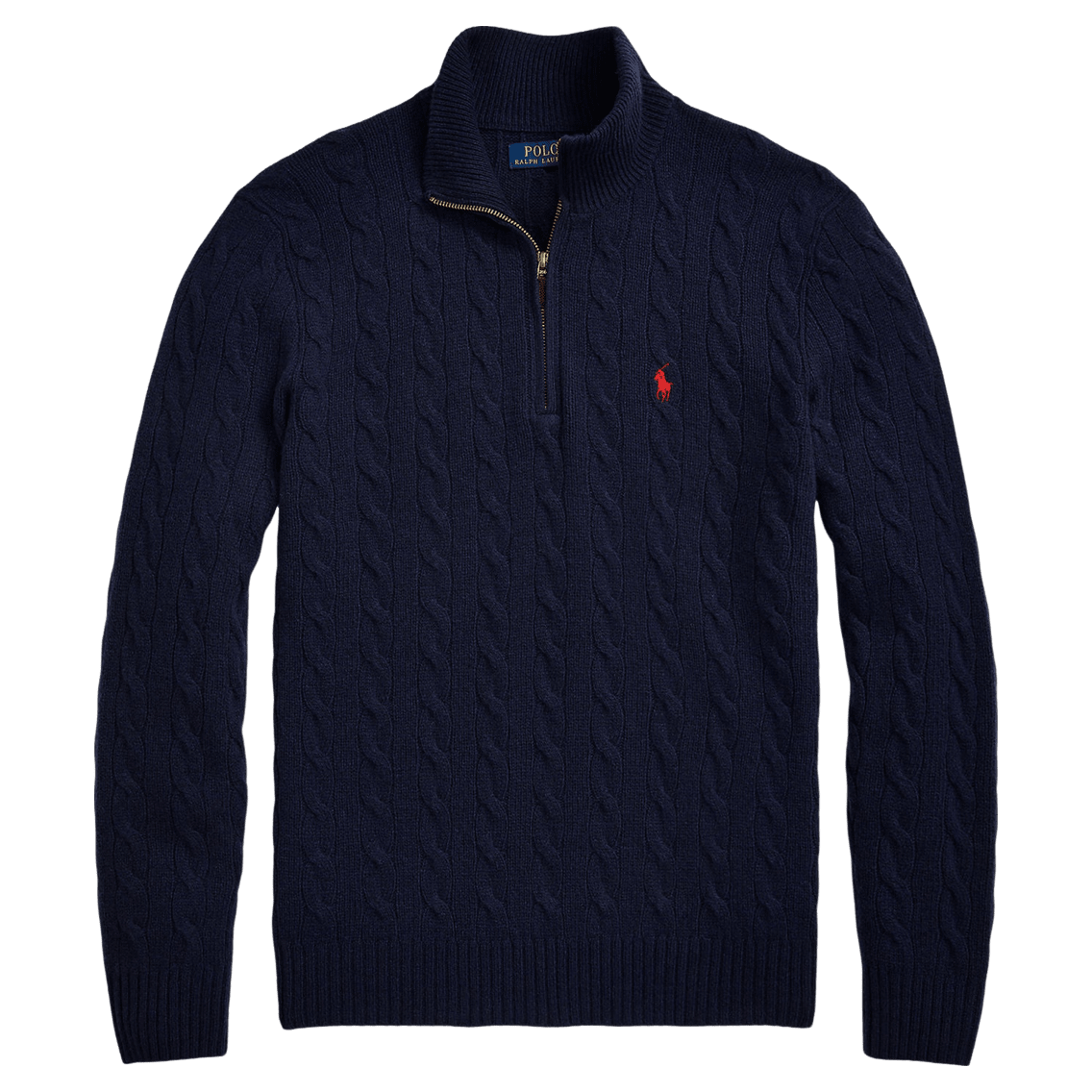 Polo Ralph Lauren Long Sleeve 1 4 Zip Cabled Jumper Coes