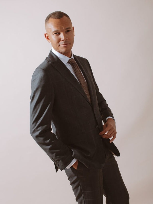 William David Premium Wool Check Suit