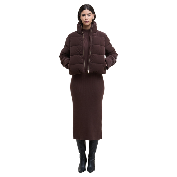 Barbour International Hudson Faux Velvet Puffer Jacket