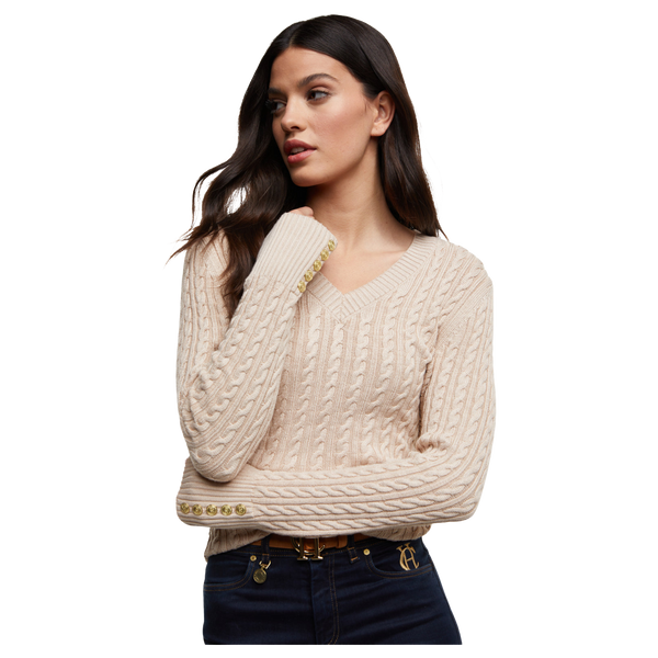 Holland Cooper Seattle V-Neck Knit Jumper for Women