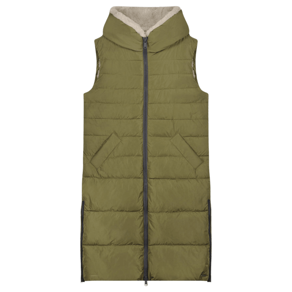 Rino & Pelle Nicci Long Padded Hooded Gilet for Women