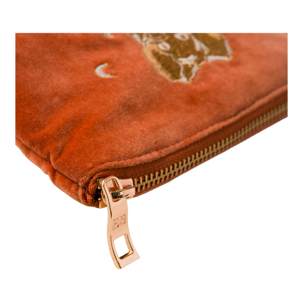 Elizabeth Scarlett Golden Elephants Velvet Coin Purse