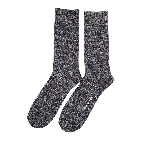 Democratique Chunky Flat Knit Melange Sock for Men