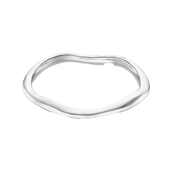 Orelia Jewellery Polished Hammered Bangle