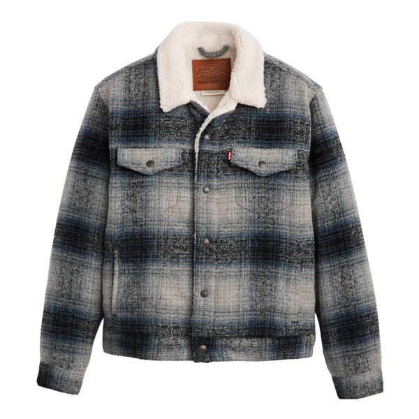 Levi's Plaid Type 3 Sherpa Truck Jacket