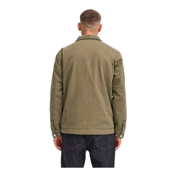 !SOLID Zip Through Cotton Jacket
