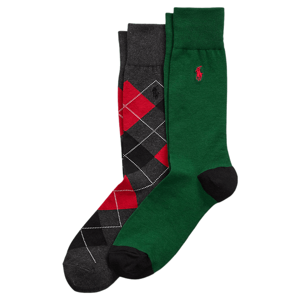 Polo Ralph Lauren Argyle Crew Sock 2 Pack