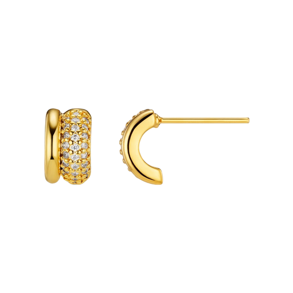 Orelia Jewellery Pave & Metal Mini Domed Stud