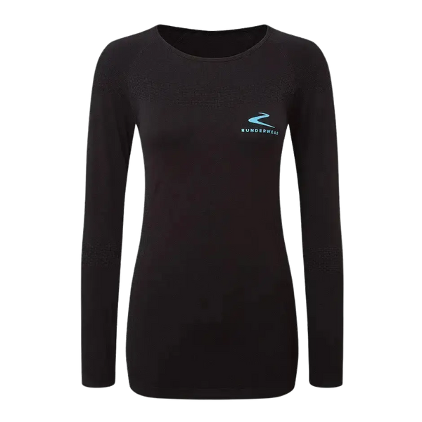 Runderwear Long Sleeve Baselayer for Women in Black