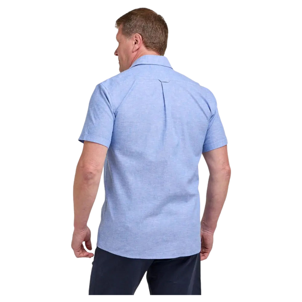 Double Two Short Sleeve Linen Blend Shirt
