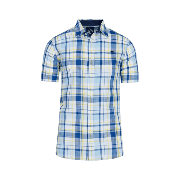 Raging Bull Madras Check Short Sleeve Shirt for Men