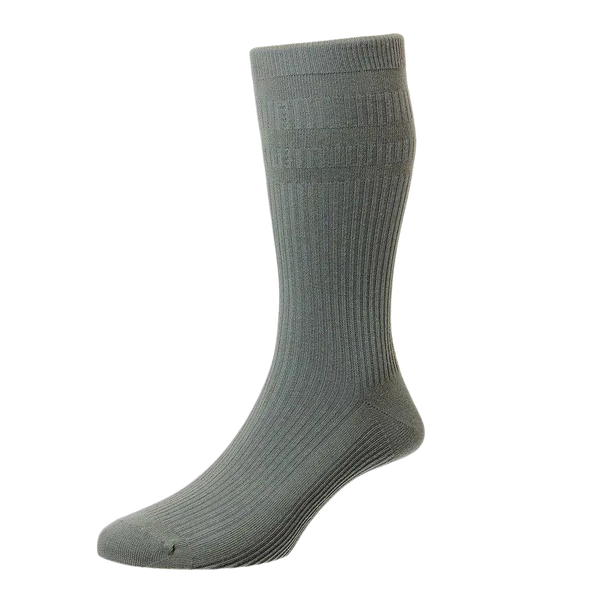 HJ Hall HJ91 Soft Top Socks for Men in Olive