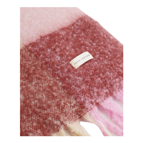 Katie Loxton Recycled Checked Tassel Scarf